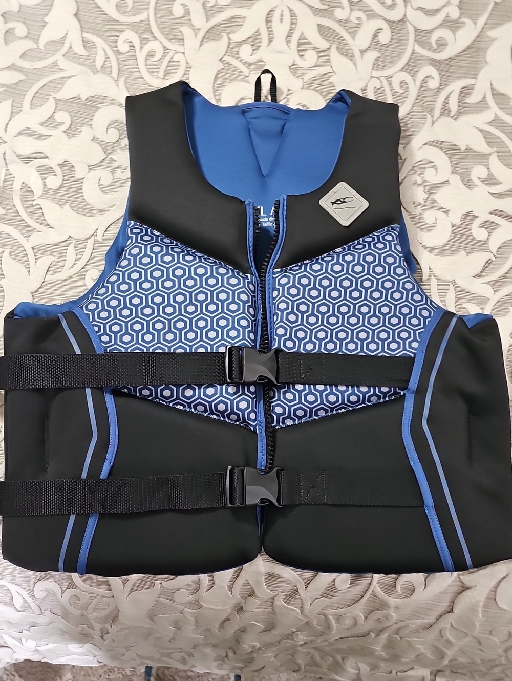 Black and Blue Men’s 2x/3xl Swim Water Ski Boat Vest